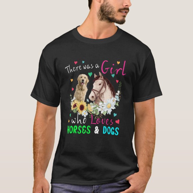 Camiseta Había Un Chica Que Amaba A Los Caballos Y Perros F (Anverso)