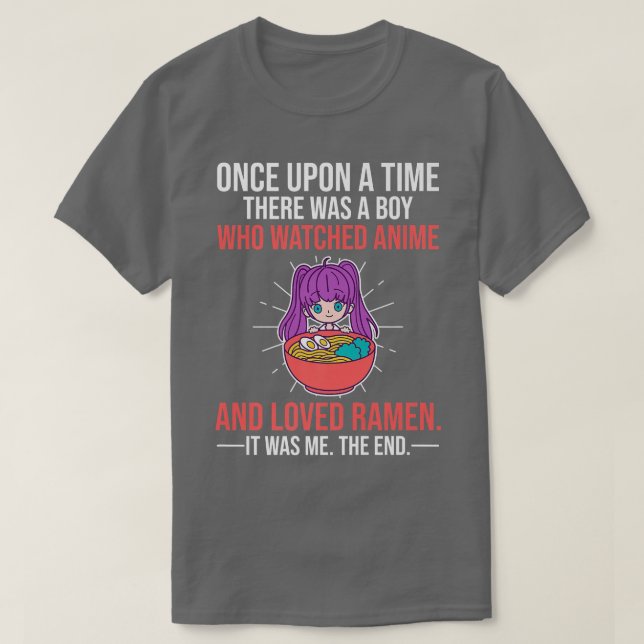 Camiseta Había Un Niño Que Observaba A Anime Y Amaba A Rame (Diseño del anverso)