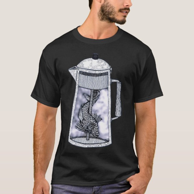 Camiseta Había un pez en la cafetera (Anverso)