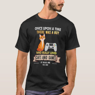 Camiseta Había Una Vez Un Niño Que Amaba A Los Gatos Y