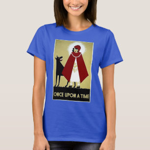 Camiseta Había una vez un Poster, capucha roja y lobo