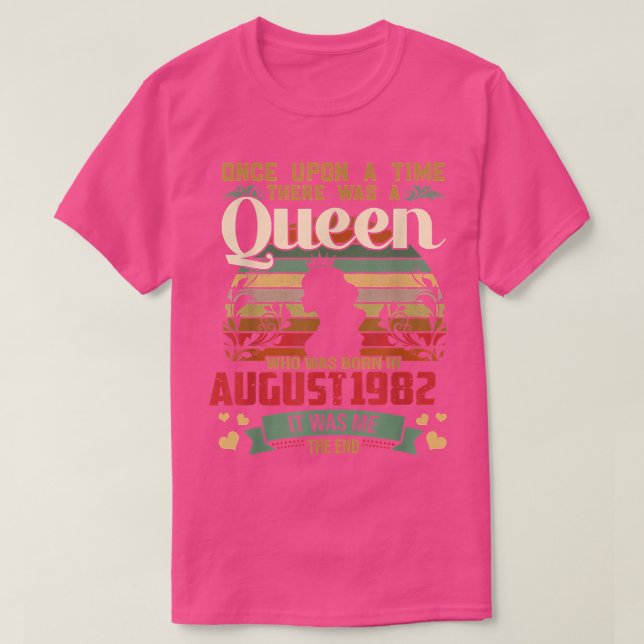 Camiseta Había una vez una reina Bir de agosto de 1982 (Diseño del anverso)