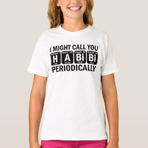 Camiseta Habibi árabe libanés palabra mi amor tabla periódi