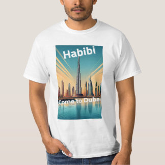 Camiseta Habibi Ven a Dubai - Línea Skyline de Dubai