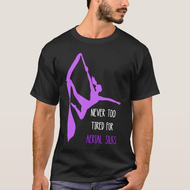 Camiseta Habilidades aéreas colgando material aéreo de la s (Anverso)