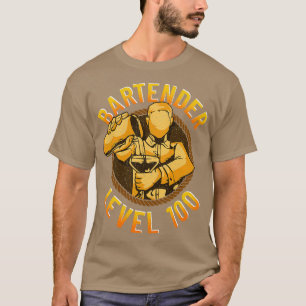 Camiseta Habilidades de Bartender Level 100 Perfectas de Ba