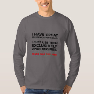 Camiseta Habilidades de Comunicación - Diseño divertido par