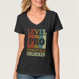 Camiseta Habilidades de Fotografía Pro Desbloqueadas Estilo