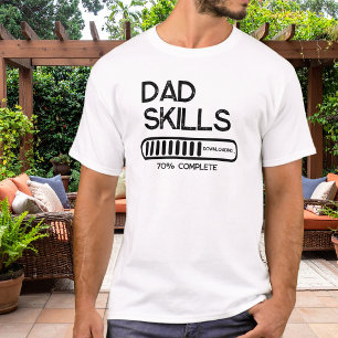 Camiseta Habilidades de Papá Descargando 70 Por Ciento Humo