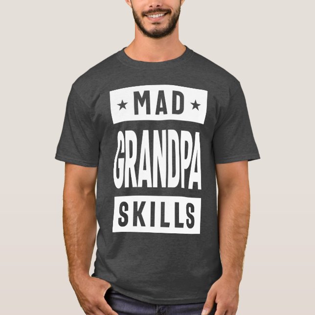 Camiseta Habilidades del abuelo loco (Anverso)