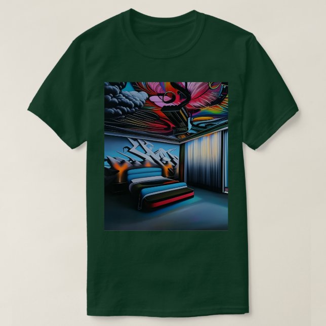 Camiseta habitación de hotel loca (Diseño del anverso)