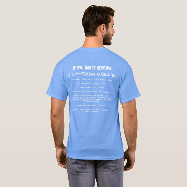 Camiseta Habitantes de cavernas reseña 2 Cavemen Grill'in B (Reverso completo)