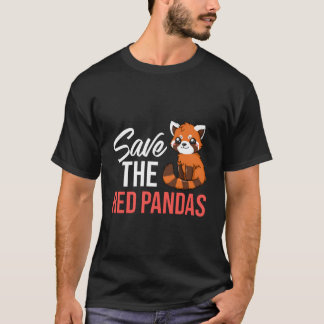 Camiseta Hábitat de Animal Panda Rojo Cola