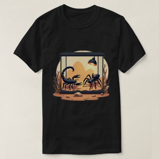 Camiseta Hábitat de terrario de escorpión (Diseño del anverso)