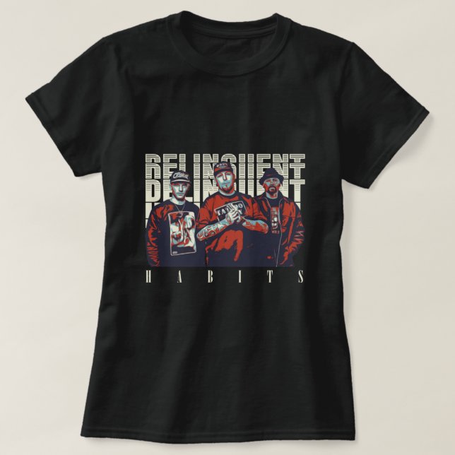 Camiseta Hábitos Delinquentes, Hábitos Delinquitos (Diseño del anverso)