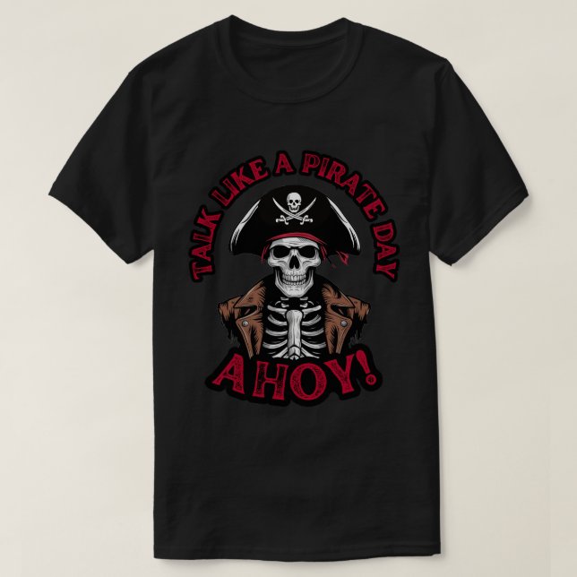 Camiseta ¡Habla como un pirata Ahoy! (Diseño del anverso)