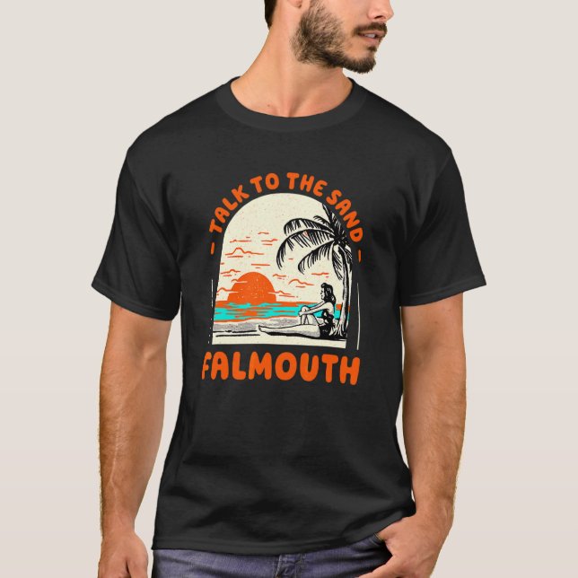 Camiseta Habla Con El Océano De Sand Falmouth Beach Massach (Anverso)