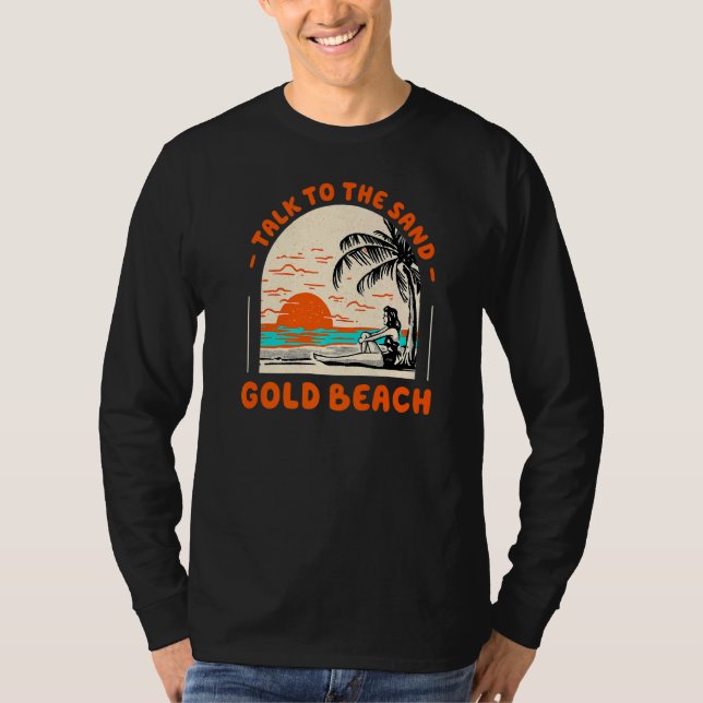 Camiseta Habla Con El Sand Gold Beach Ocean Oregon Beach Bu (Anverso)