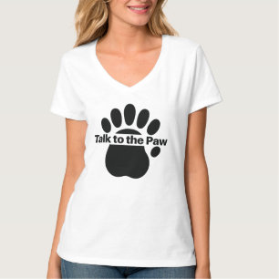 Camiseta Habla con la pata divertida perro gato amante de m