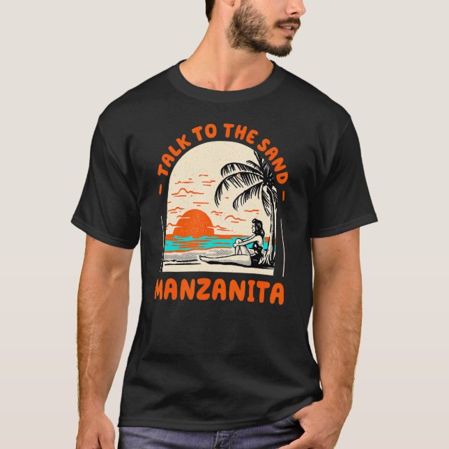 Camiseta Habla Con La Playa De Arena Manzanita Oregon Ocean (Anverso)
