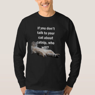 Camiseta Habla con tu gato sobre hierba gatera Gatito Anima
