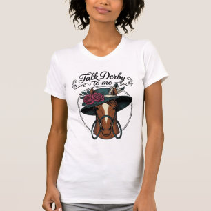 Camiseta Habla Derby Conmigo Diseño de Sombrero de Caballo