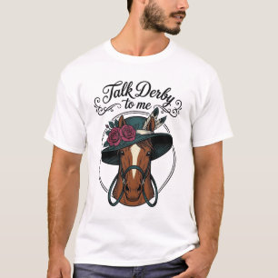 Camiseta Habla Derby Conmigo Diseño de Sombrero de Caballo