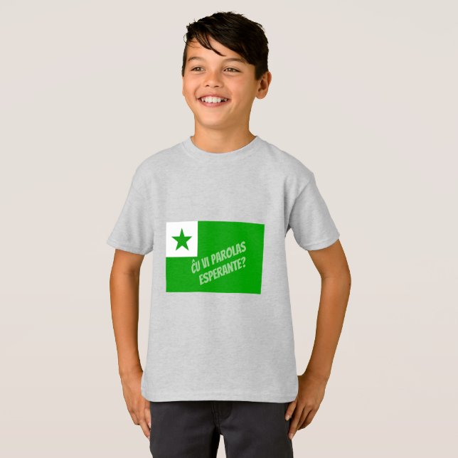Camiseta ¿Habla Esperanto? (Anverso completo)