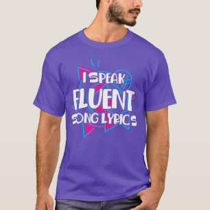 Camiseta Habla Fluido Letras De Canciones Música Cantante L