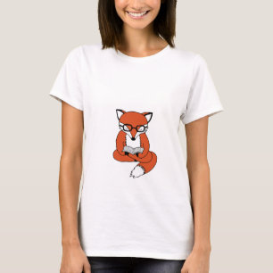 Camiseta Habla fox reading book