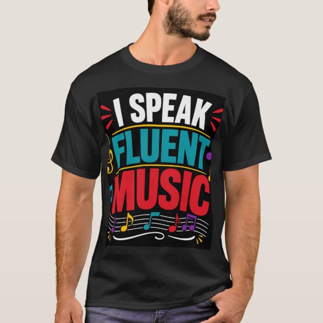 Camiseta Habla Música Fluida (Anverso)