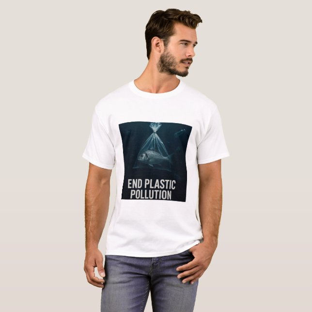 Camiseta Habla por el mar - Detengan la contaminación plást (Anverso completo)