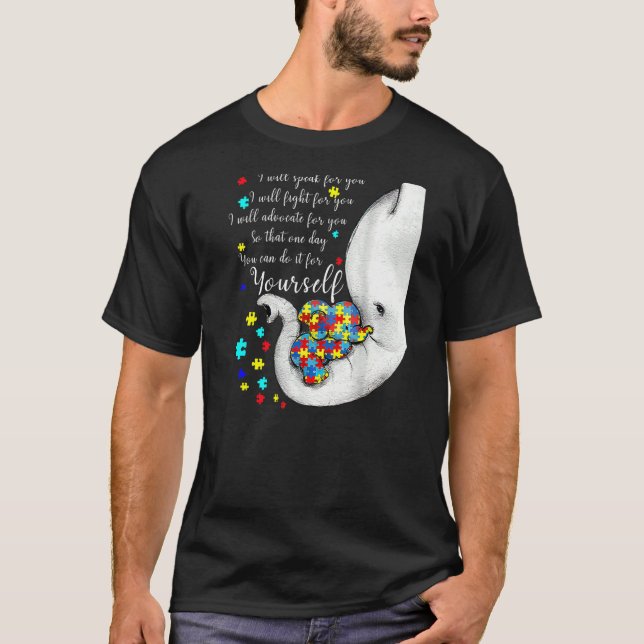 Camiseta Habla Por Ti Elephant Mom Autism Child Autism Awa (Anverso)