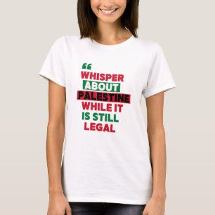 CAMISETA HABLA SOBRE MERCANCÍAS DE PALESTINA