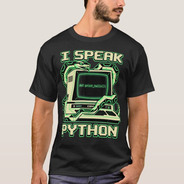 Camiseta Habla Software Python (Anverso)