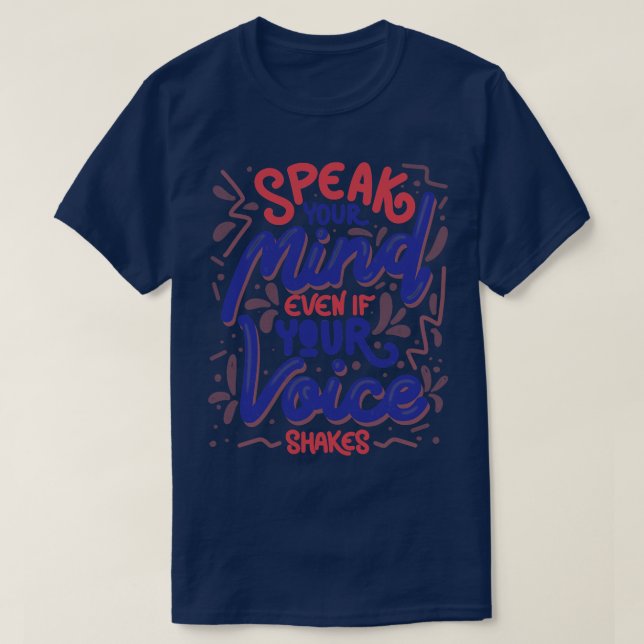 Camiseta Habla tu mente aunque tu voz se estremezca en Tobe (Diseño del anverso)