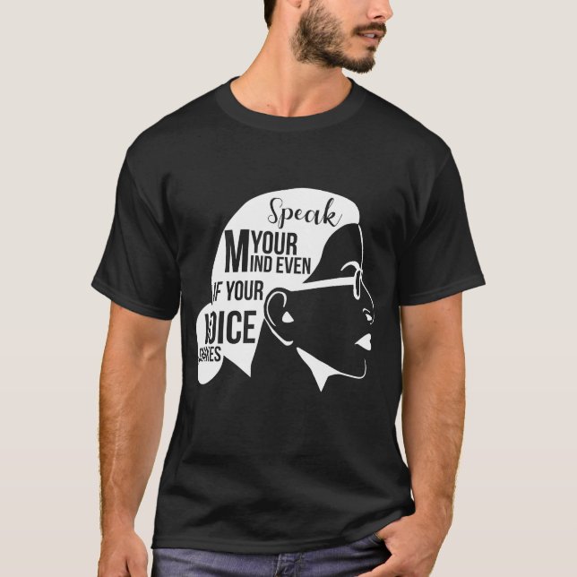 Camiseta Habla Tu Mente Incluso Si Tu Voz Sacude RBG (Anverso)