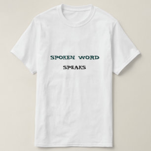 Camiseta hablada de la palabra