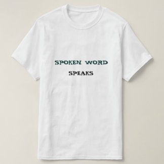 Camiseta hablada de la palabra