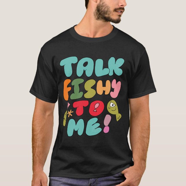 Camiseta Háblame de Peces (Azul) (Anverso)
