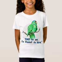 "Háblame, soy fluido en el pájaro". Parrot T-Shirt