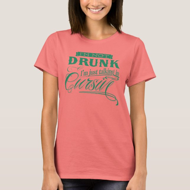 Camiseta Hablando en cursiva (Anverso)