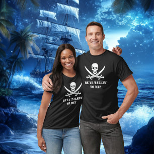 Camiseta Hablar Como Un Cráneo Pirata Y Los Huesos Cruzados