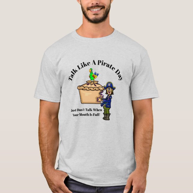 Camiseta Hablar Como Un Pirata De Día Del Pirata Comer Cami (Anverso)