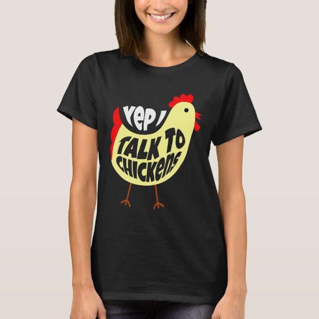 Camiseta Hablar Con Pollos Para Pollo (Anverso)