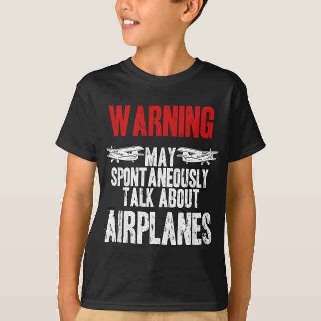 Camiseta Hablar de aviones - Piloto divertido y aviación (Anverso)