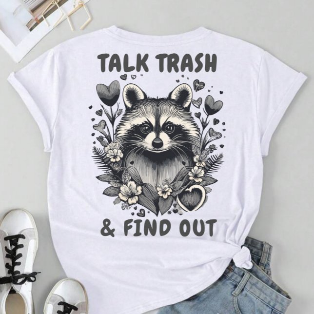 Camiseta Hablar De Basura Y Averiguar Raccoon Divertido (Subido por el creador)