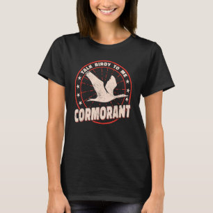 Camiseta Hablar de Birdy conmigo vintage gran negro Cormora