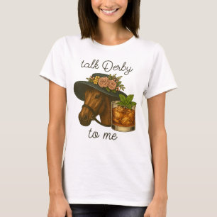Camiseta Hablar De Derby Para Mí Divertida Carreras De Caba