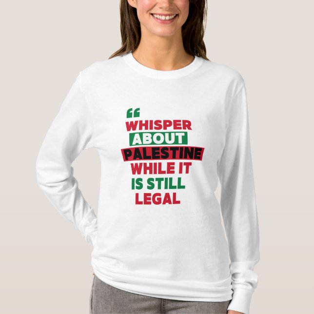 CAMISETA HABLAR DE LA COMERCIALIZACIÓN PALESTINA (Anverso)